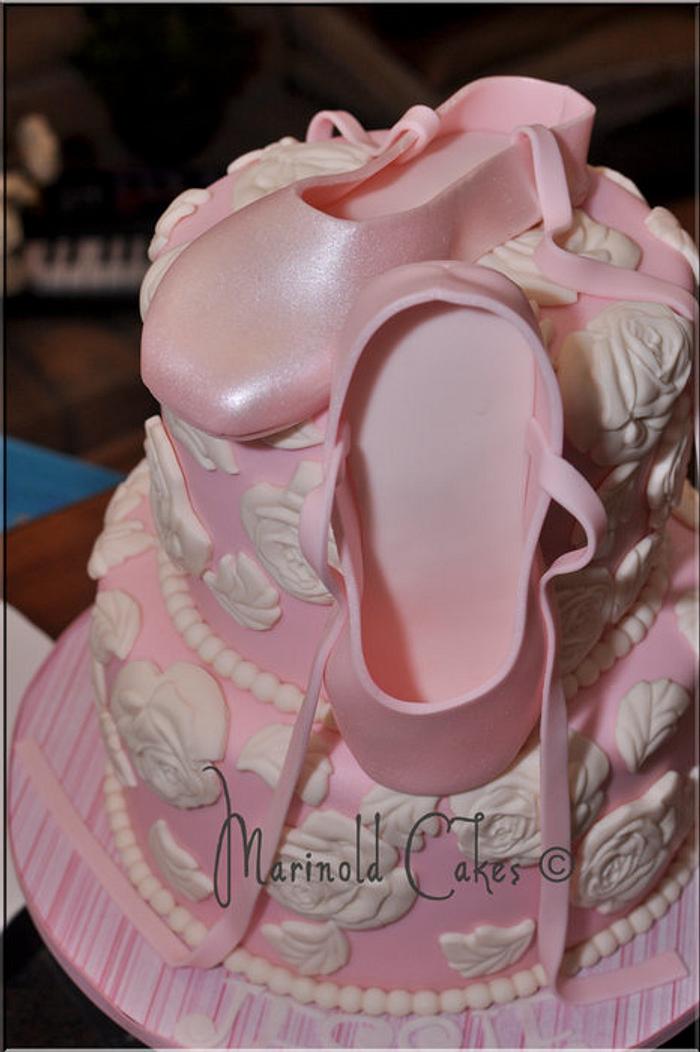 Ballet Shoes Birthday Cake (2) | Baked by Nataleen