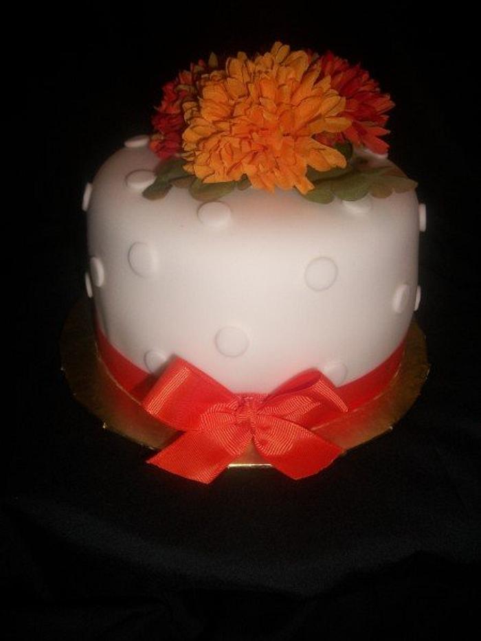 Simple Fall Inspired Destination Wedding Cake