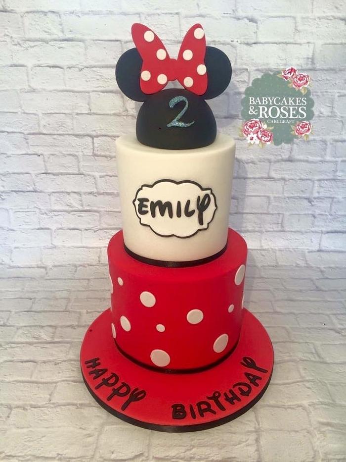 2 Tier Mickey Mouse/Minnie Mouse Cake