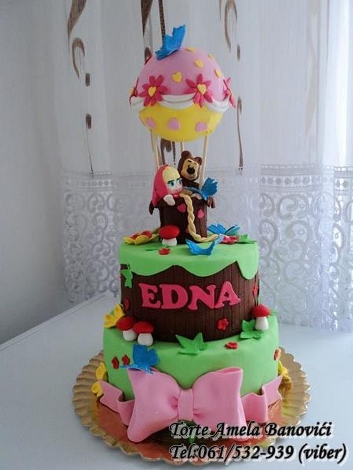 masha and the bear cake