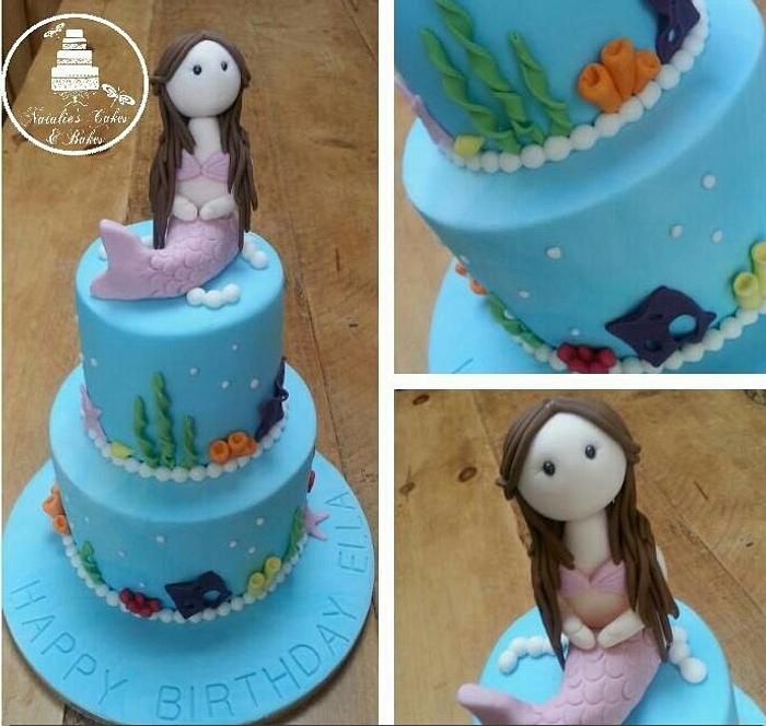 Mermaid sea themed cake