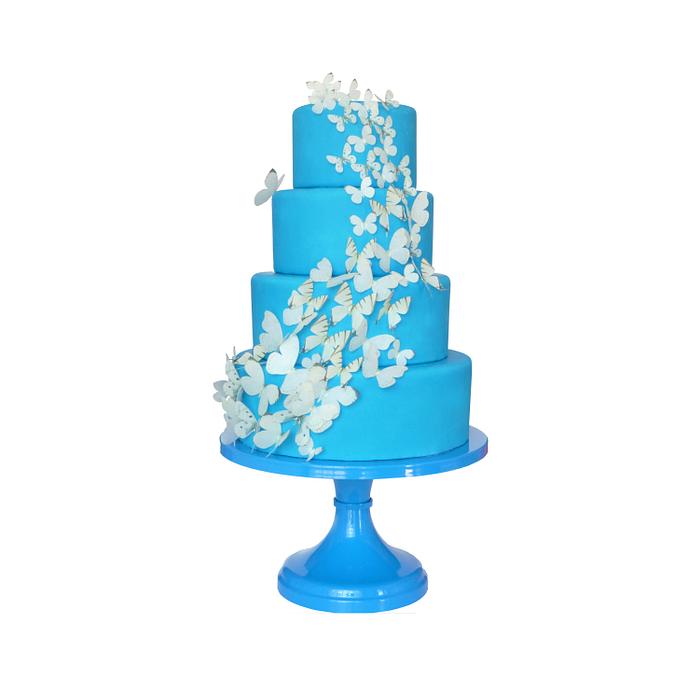 Butterfly wedding cake