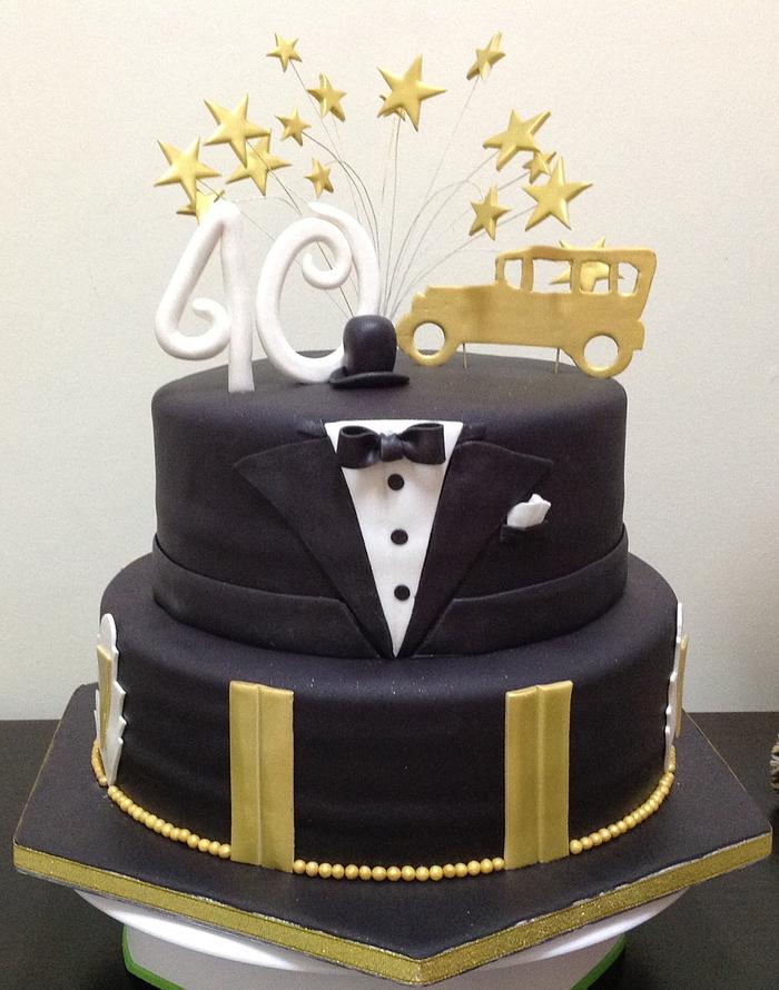 The Great Gatsby Inspired 40th Birthday Cake