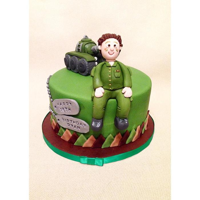 Army Themed Birthday Cake
