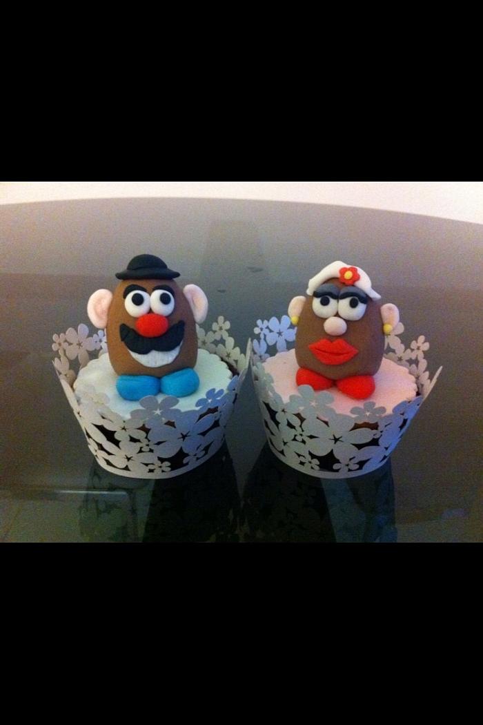 Potato head cupcakes