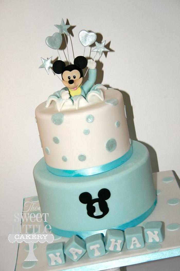 Mickey 1st birthday cake