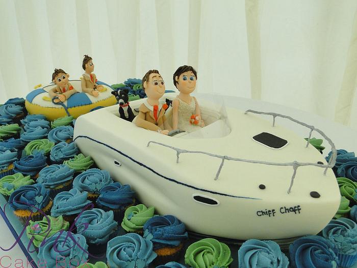 Speed Boat Wedding Cake