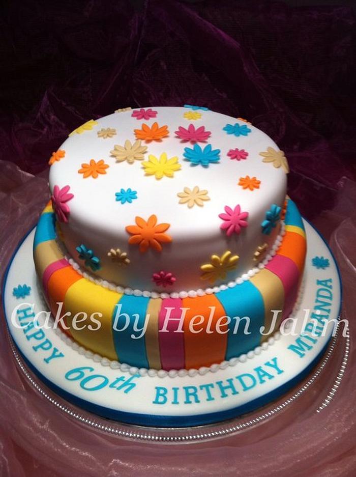 multi colour cake