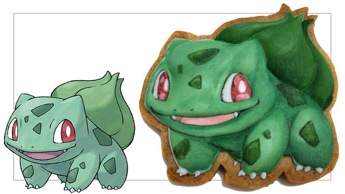 How to Draw Pokemon #001 BULBASAUR On Cookies