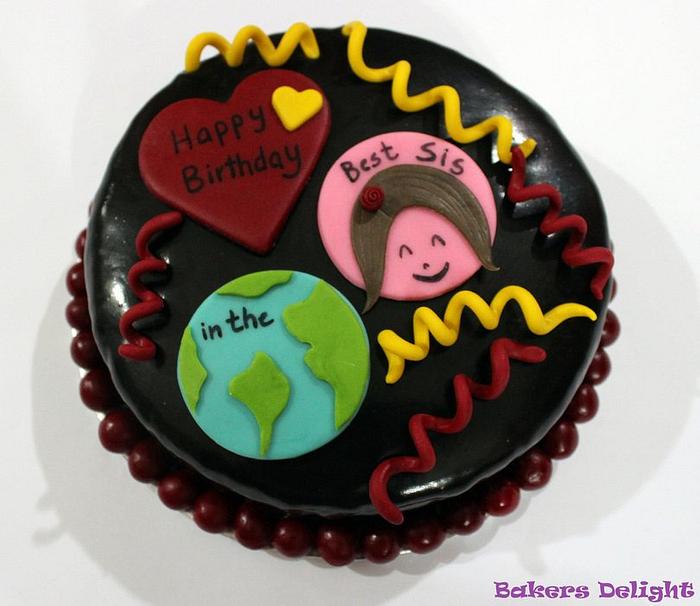 Cakeology by Ritika - A birthday cake made for a sister .. Sinful belgium  strawberry truffle covered with buttercream .. | Facebook