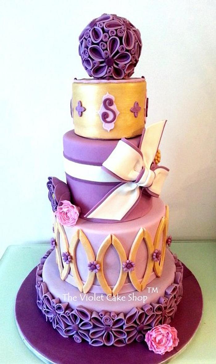 My FIRST 4 Tier Wedding Cake!