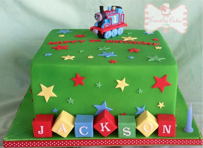 Thomas themed Cake