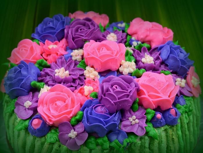 Bouquet flowers cake 