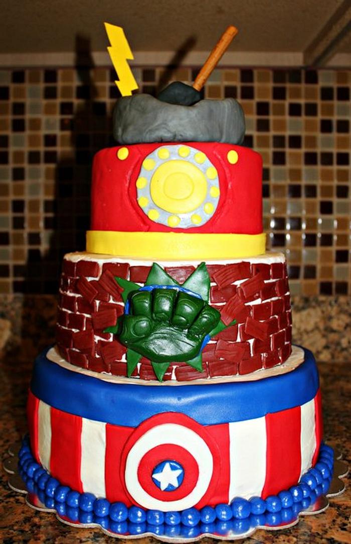 Avengers Superhero Cake