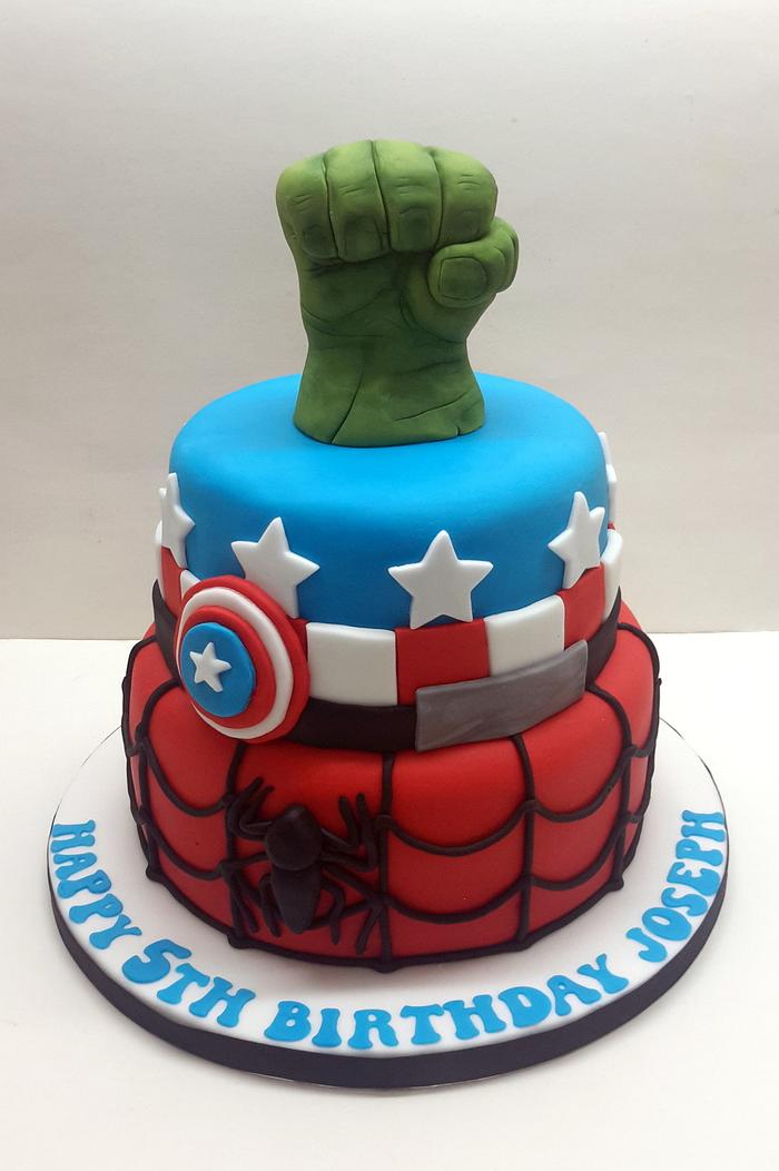 Super Hero Birthday Cake 