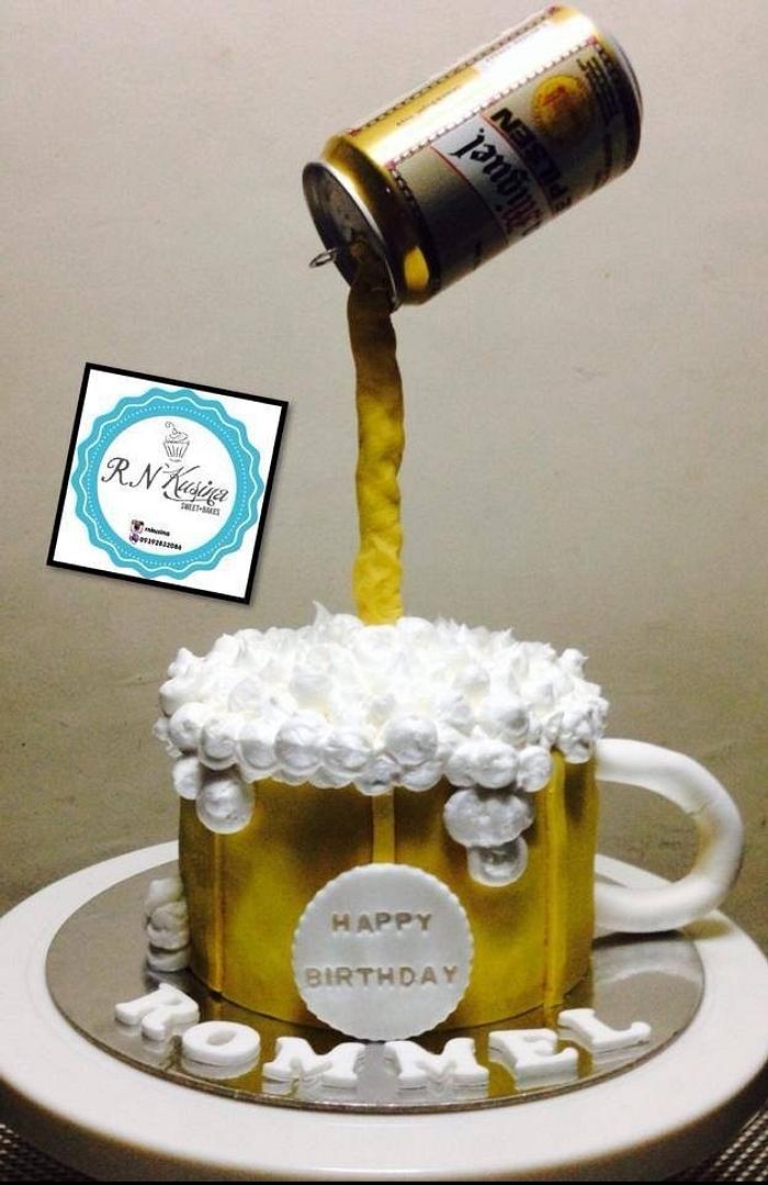 Gravity Defying Beer Cake