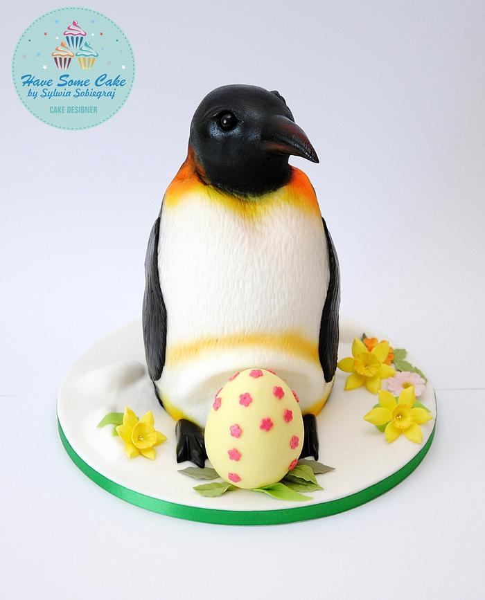 Penguin easter cake 
