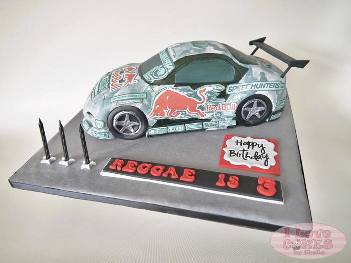 RX7 MADBUL Drift Car Cake  Decorated Cake by I Love  CakesDecor