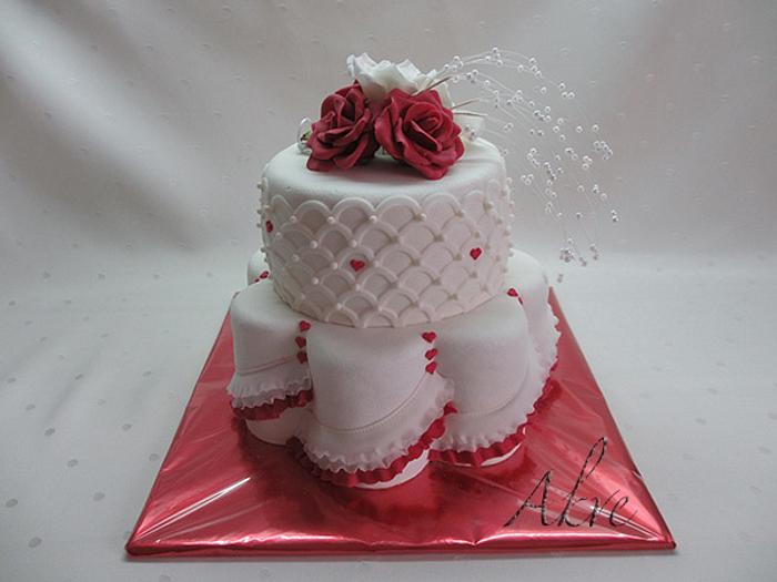 Unconventional wedding cake