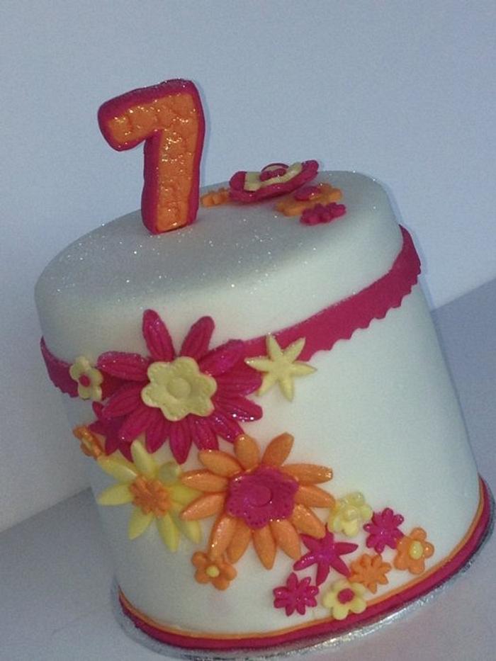 mini flowers cake