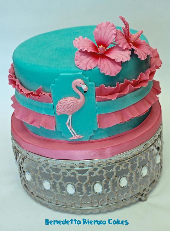 Flamingo Birthday Cake