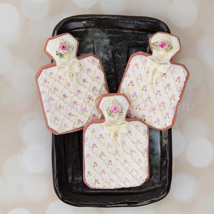 Perfume Bottle Cookies with Dimensional Bows