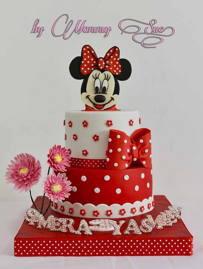 Minnie Mouse Pink Cake Ideas for 1st Birthday  Infarrantly Creative