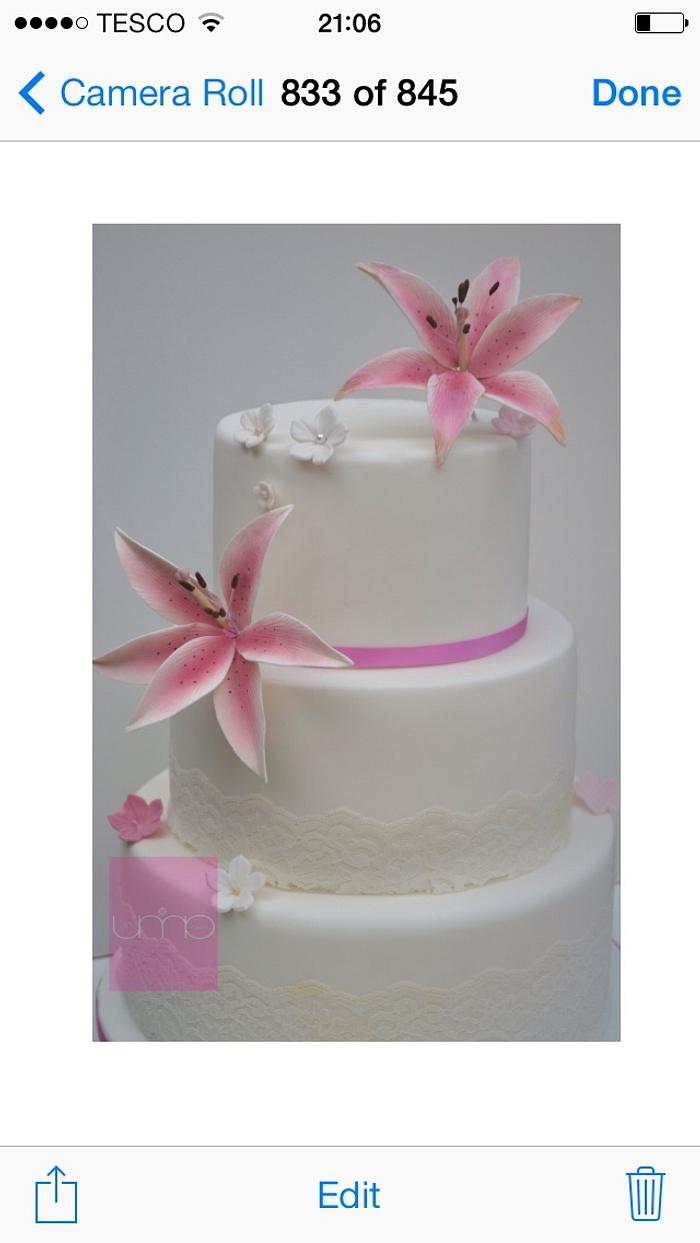 Stargazer wedding cake