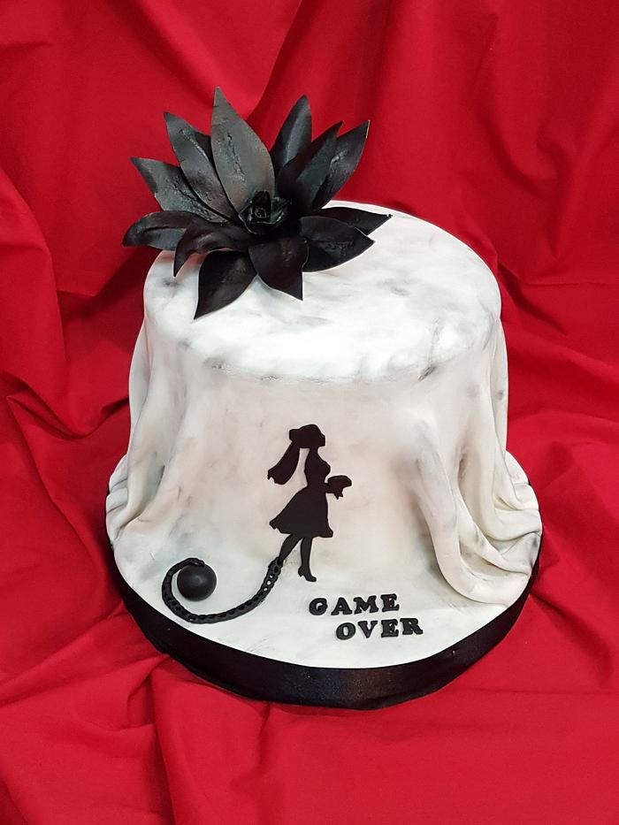 Game Over Bachelor Party Cake