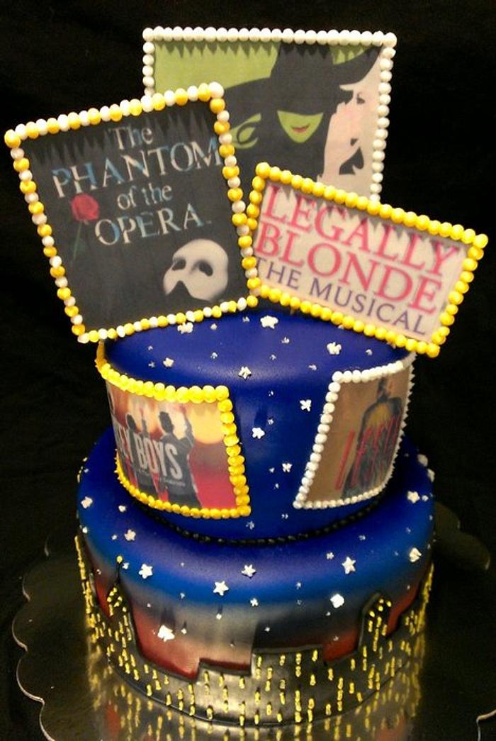 Broadway Musicals Birthday Cake