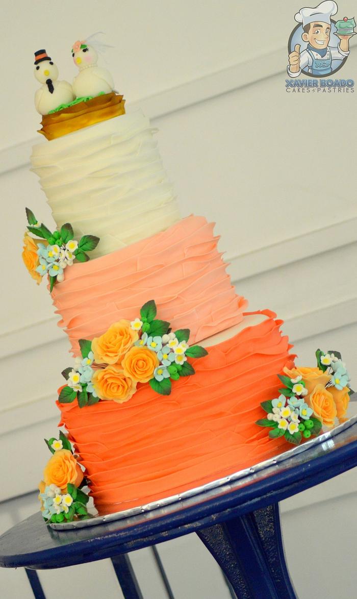 1st Ombre wedding cake!