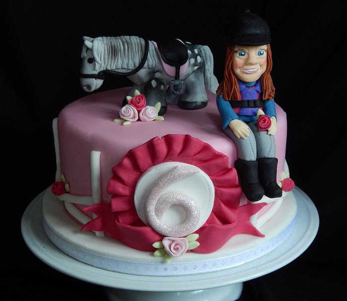 Girly Horseriding cake