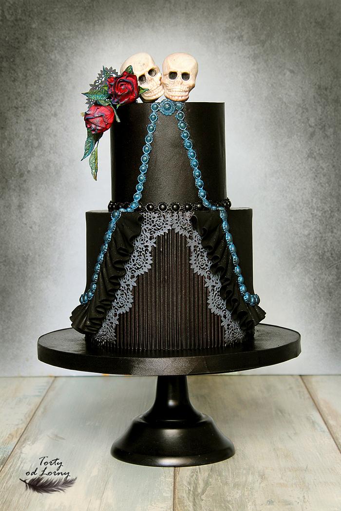 Gothic wedding cake