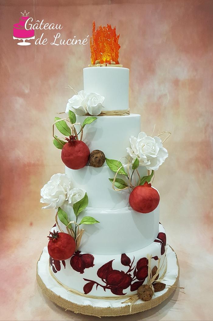 Armenien themed wedding cake 