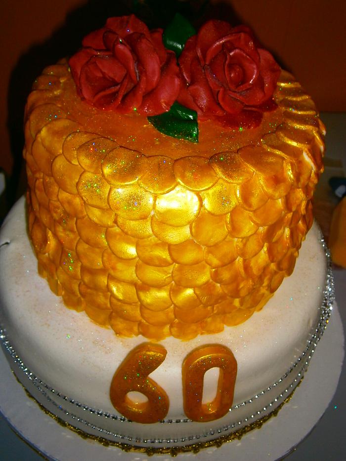 60 anniversary cake