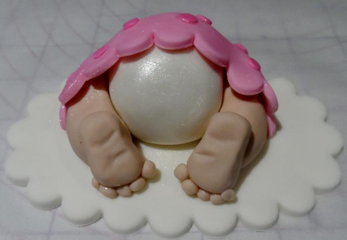 Small Baby rump cake topper.