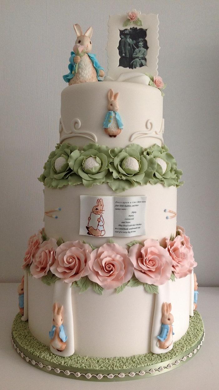 Peter Rabbit wedding cake ,Cake International entry 2014