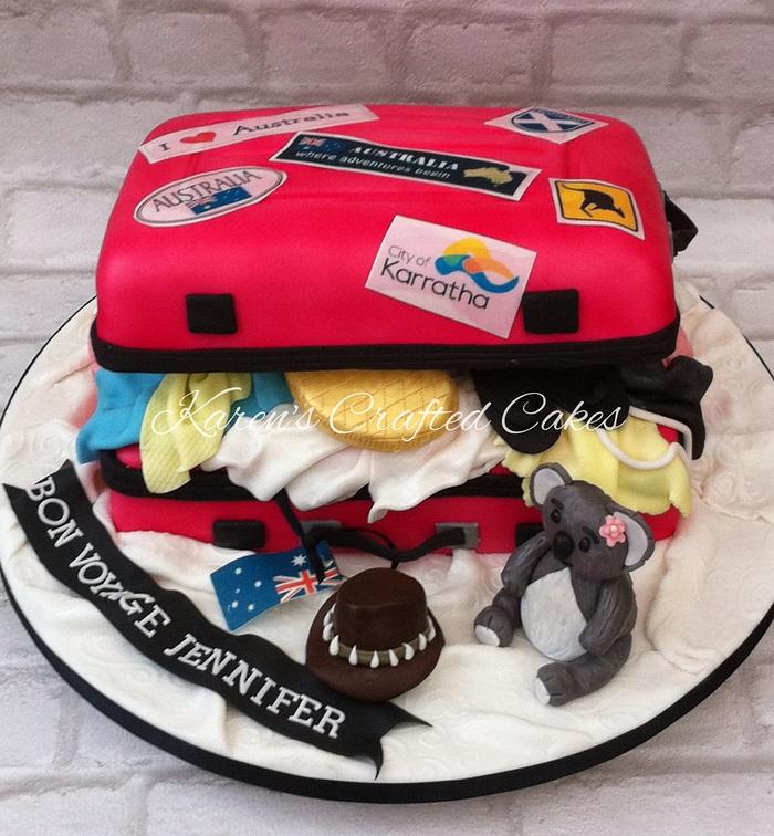 Australian luggage cake