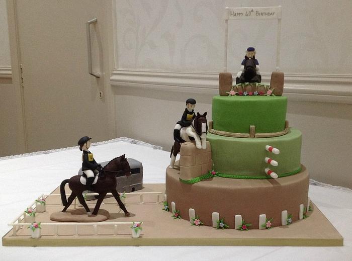 Equestrian birthday cake