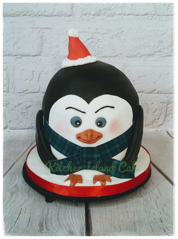 Festive Penguin - Decorated Cake by Kitchen Island Cakes - CakesDecor