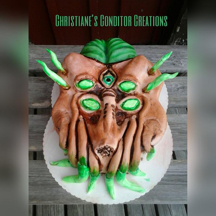 3d alien cake