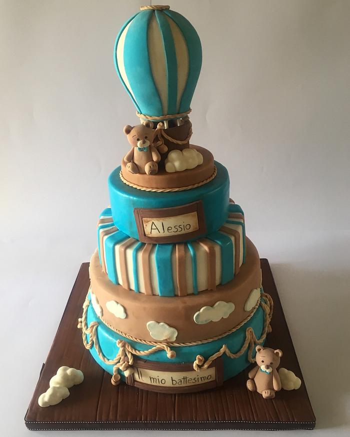 Hot-air balloon cake