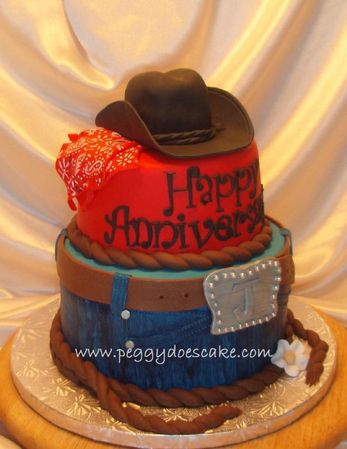 Cowboy Anniversary Cake
