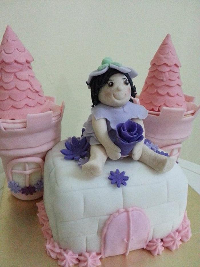 fairy+castle cake 