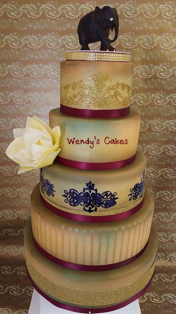 Wedding Cake India Inspired
