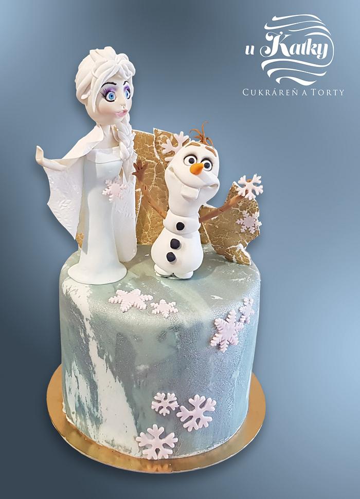 Detská tortička - Elsa a Olaf