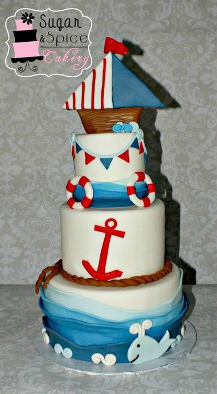 Ahoy Baby Shower Cake!