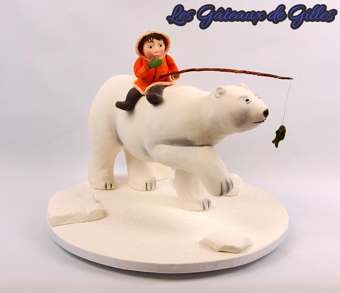 Polar bear and kid. Orlando Satin ice competition