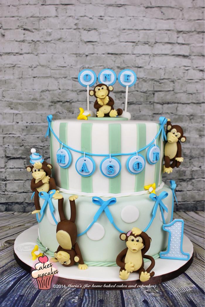 Cheekey Monkeys Themed Cake