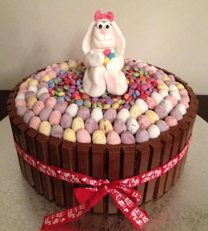 Easter Bunny Kit Kat Cake